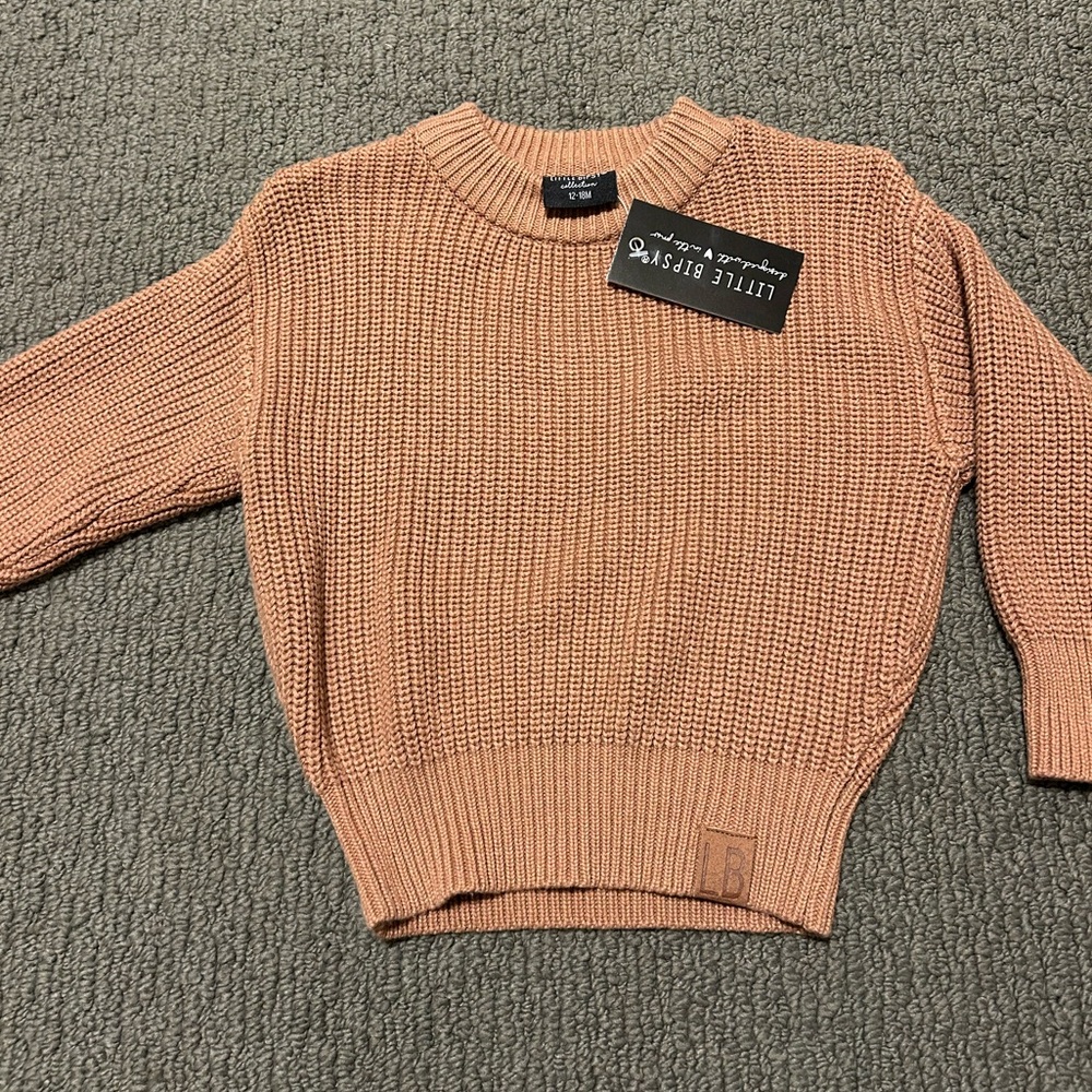 Little Bipsy Toddler Chunky Knit Sweater Size 12-18 Months